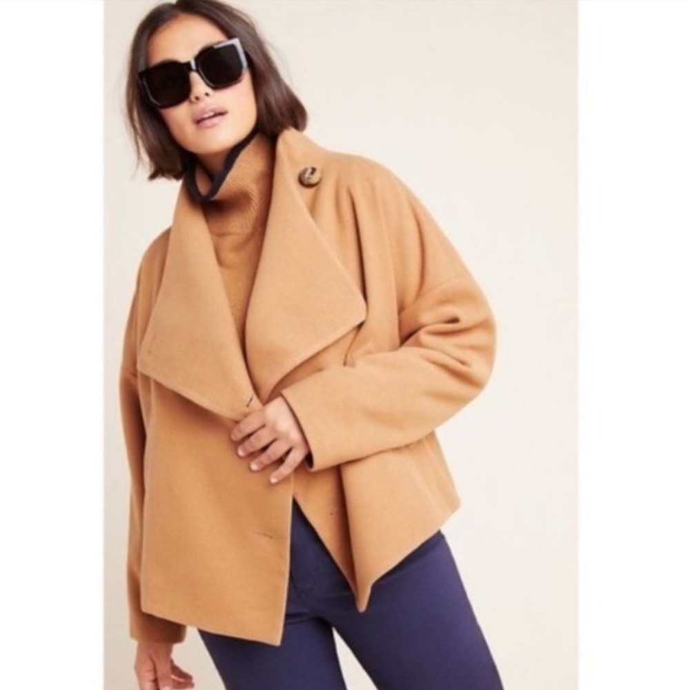 Anthropologie Sascha Asymmetrical Button-Front Co… - image 1